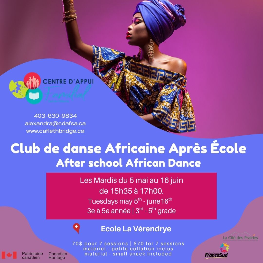 African Dance After School / Club de Danse Africaine Après-école - Ecole La Verendrye