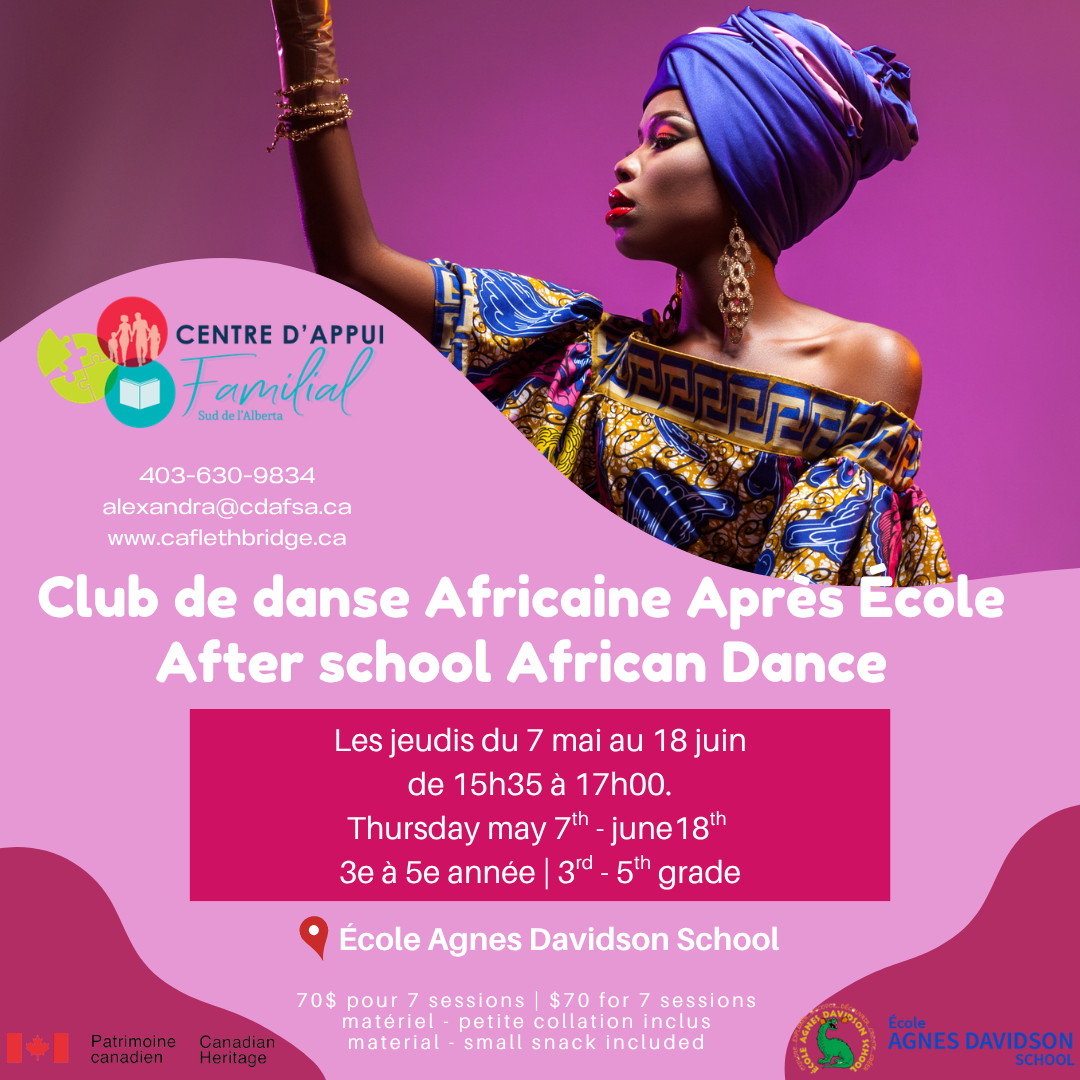 African Dance After School / Club de Danse Africaine Après-école - Ecole Agnes Davidson