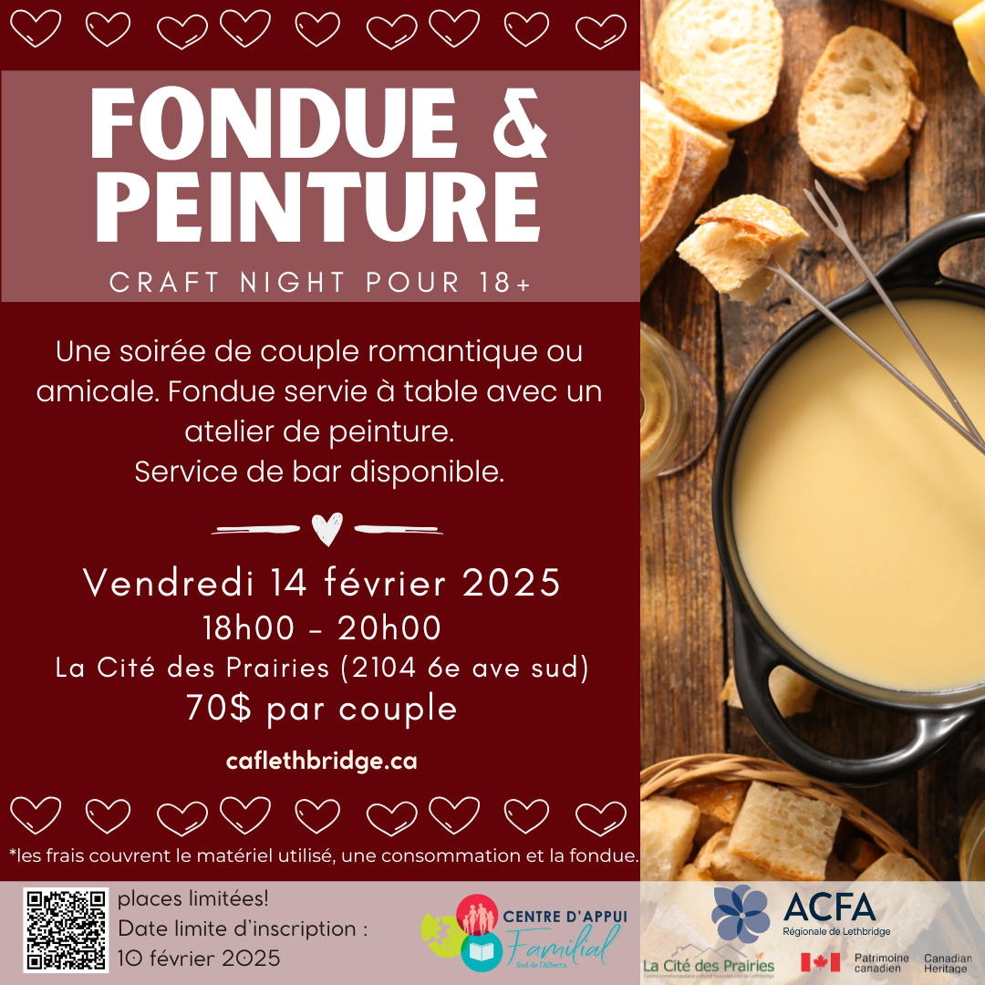 ANNULÉ Soirée fondue et peinture - 14 février 2026