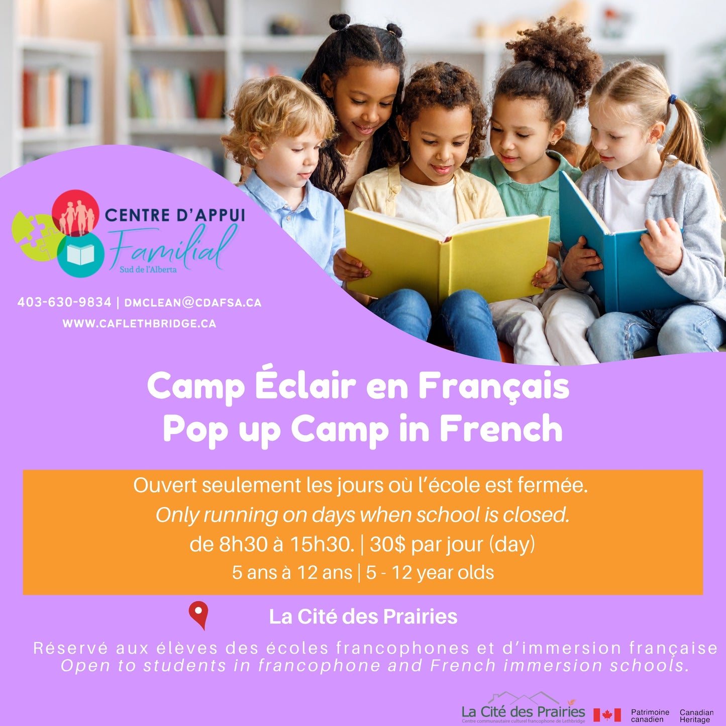 Camp eclair en Francais