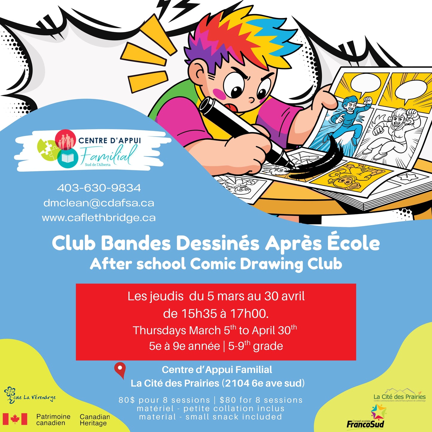 Comic Book Creation / Club bandes dessinées - Ecole La Verendrye