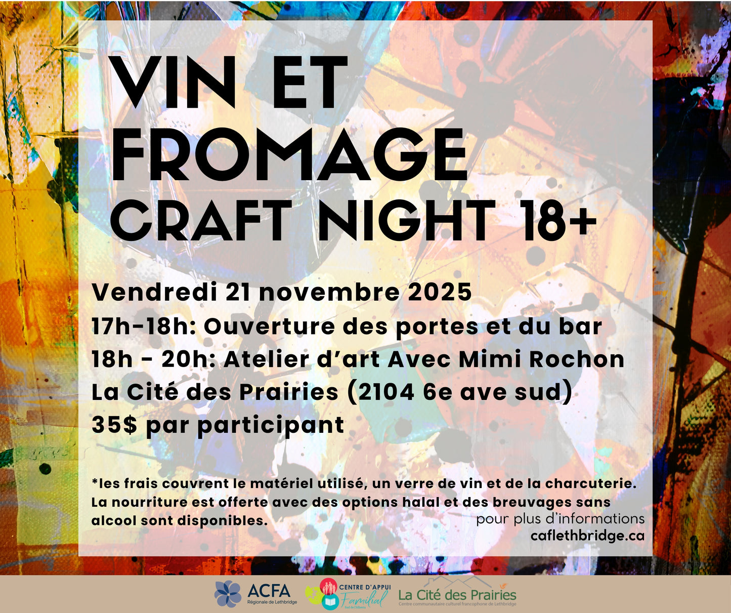 🍷🧀 Vin et Fromage – Craft Night 18+ 🎨