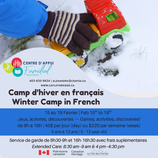 Camp d’hiver Inscription à la journée / Winter Camp Daily Registration