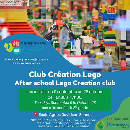 Club Création LEGO – Ecole Agnes Davidson - Lethbridge