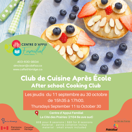Club de Cuisine – Ecole La Vérendrye - Lethbridge
