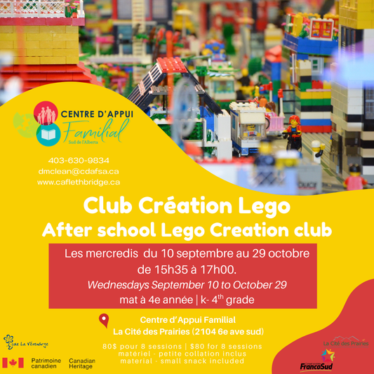 Club Création LEGO – Ecole La Vérendrye - Lethbridge