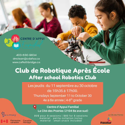 Club de Robotique  – Ecole La Vérendrye - Lethbridge