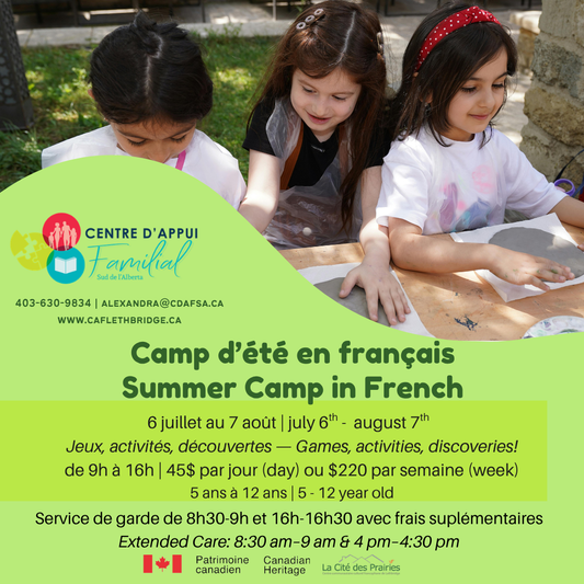 Camp d'été 2026 Semaine du 6 au 13 juillet
