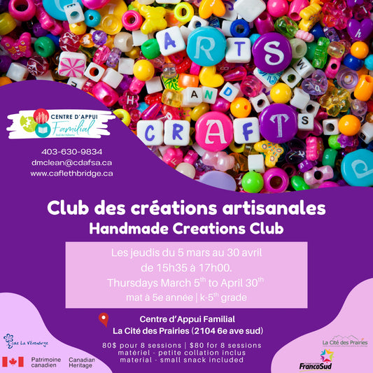 Club des créations artisanales - Ecole La Verendrye