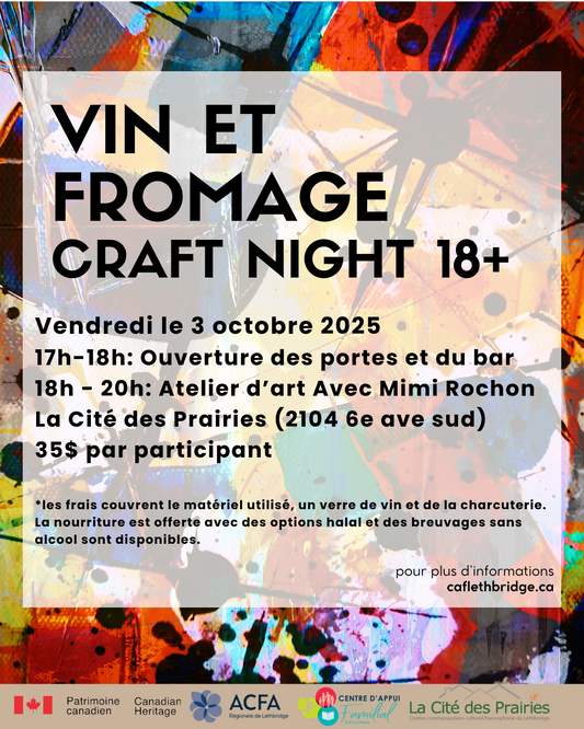 🍷🧀 Vin et Fromage – Craft Night 18+ 🎨